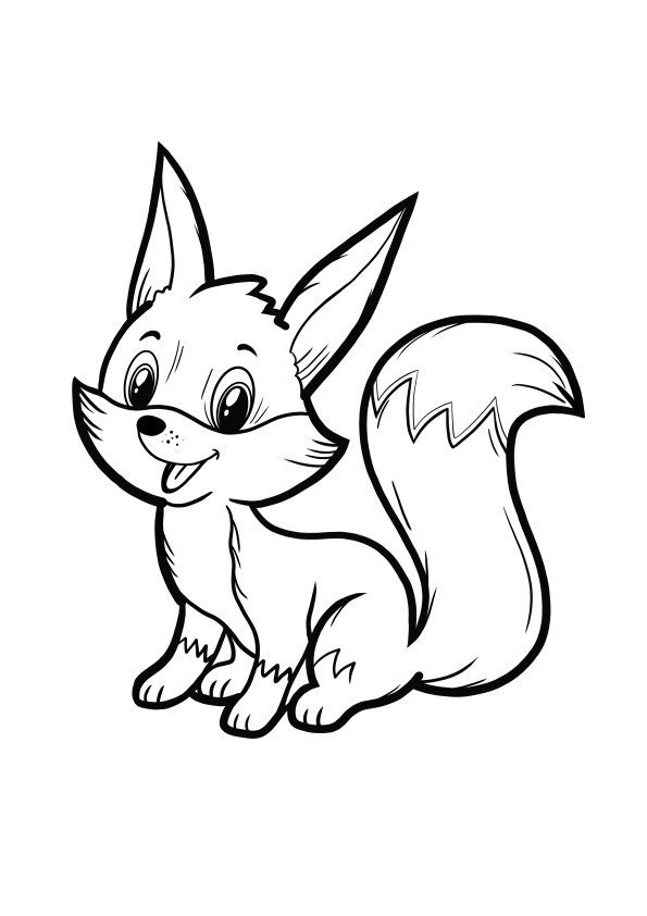Wild Fox Animal coloring page for printing