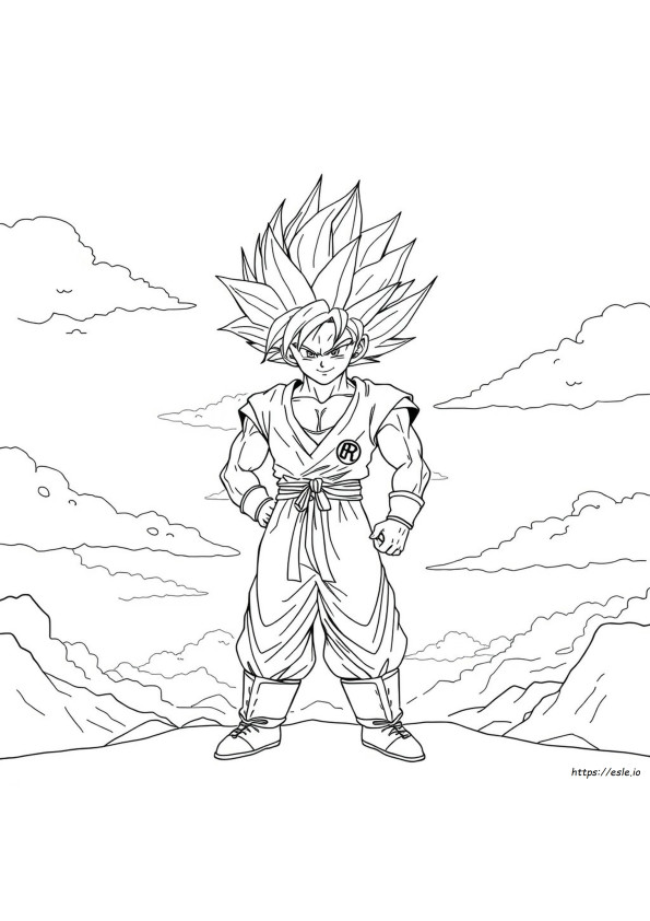 Goku Super Saiyan 5 Színező Oldalak