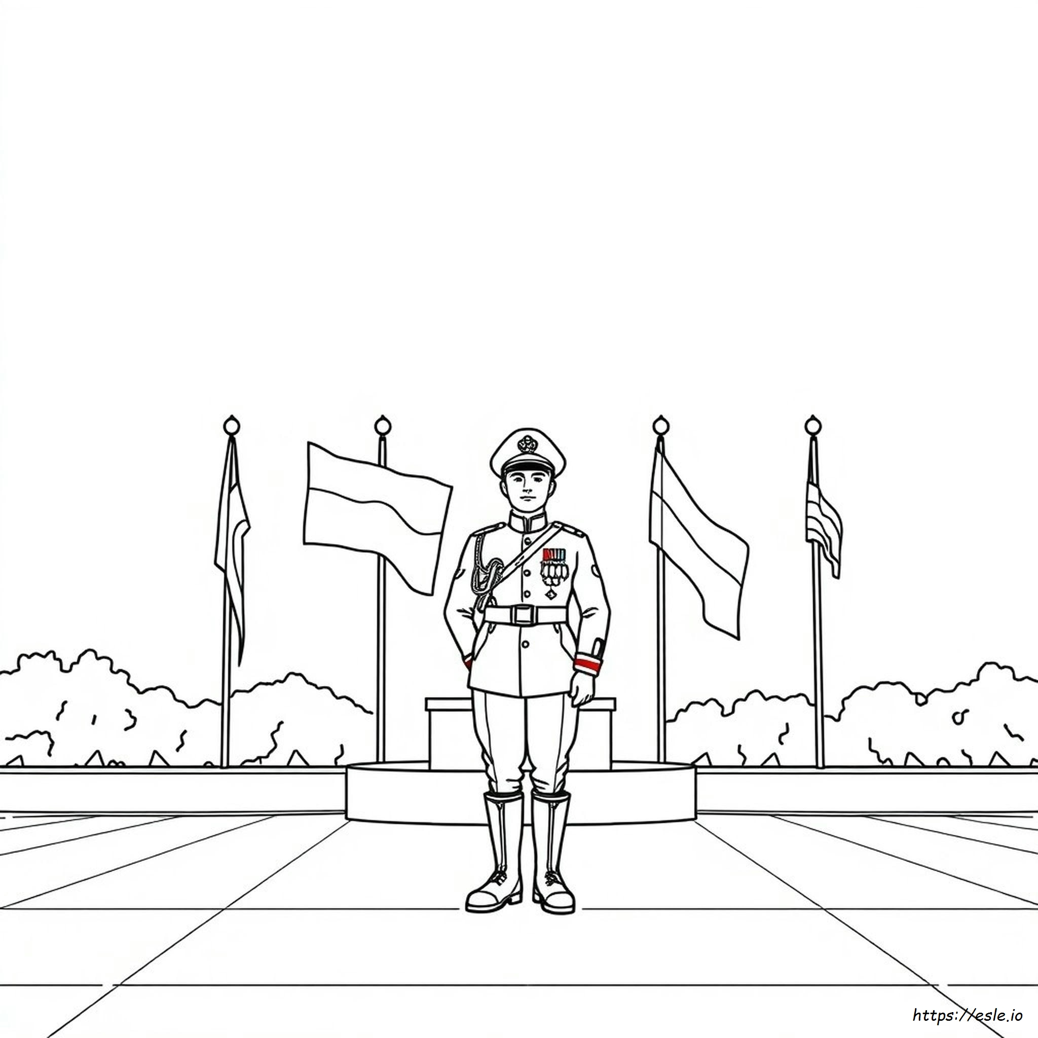 Russian Soldier Coloring Page