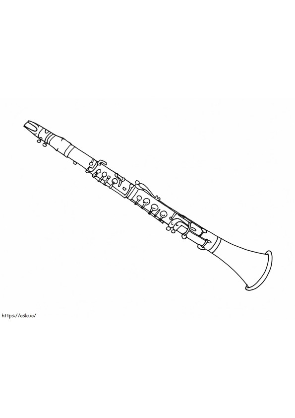 Tulostettava klarinetti värityskuva