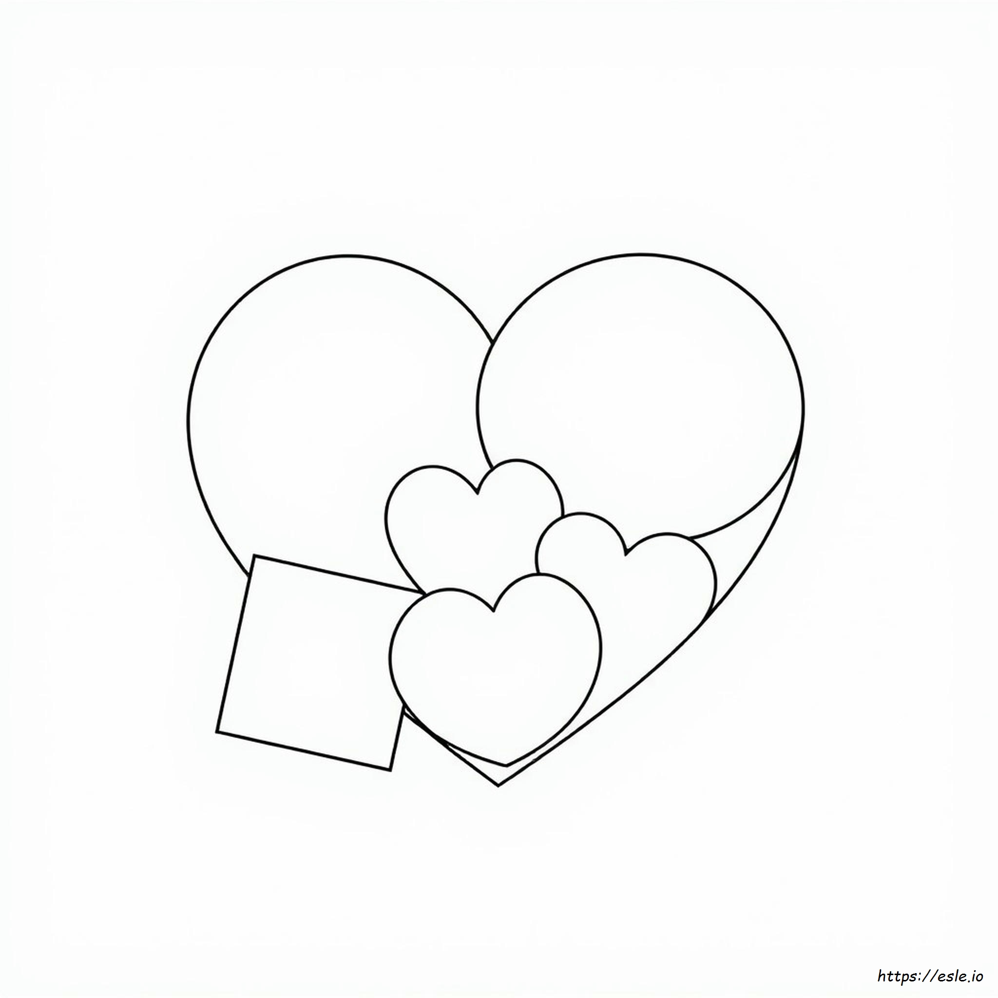 Blank Heart Coloring Page