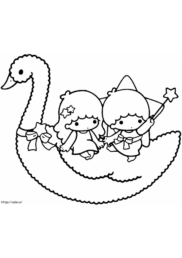 Fantastic Little Twin Stars coloring page