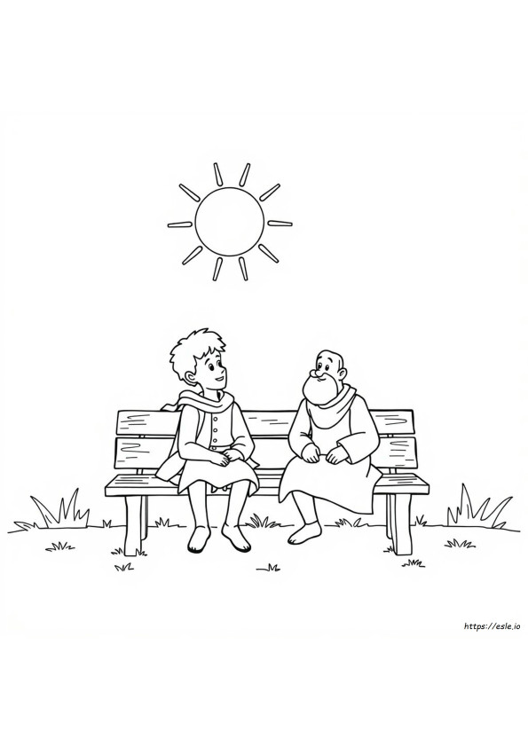 Peter Visits Cornelius Coloring Page