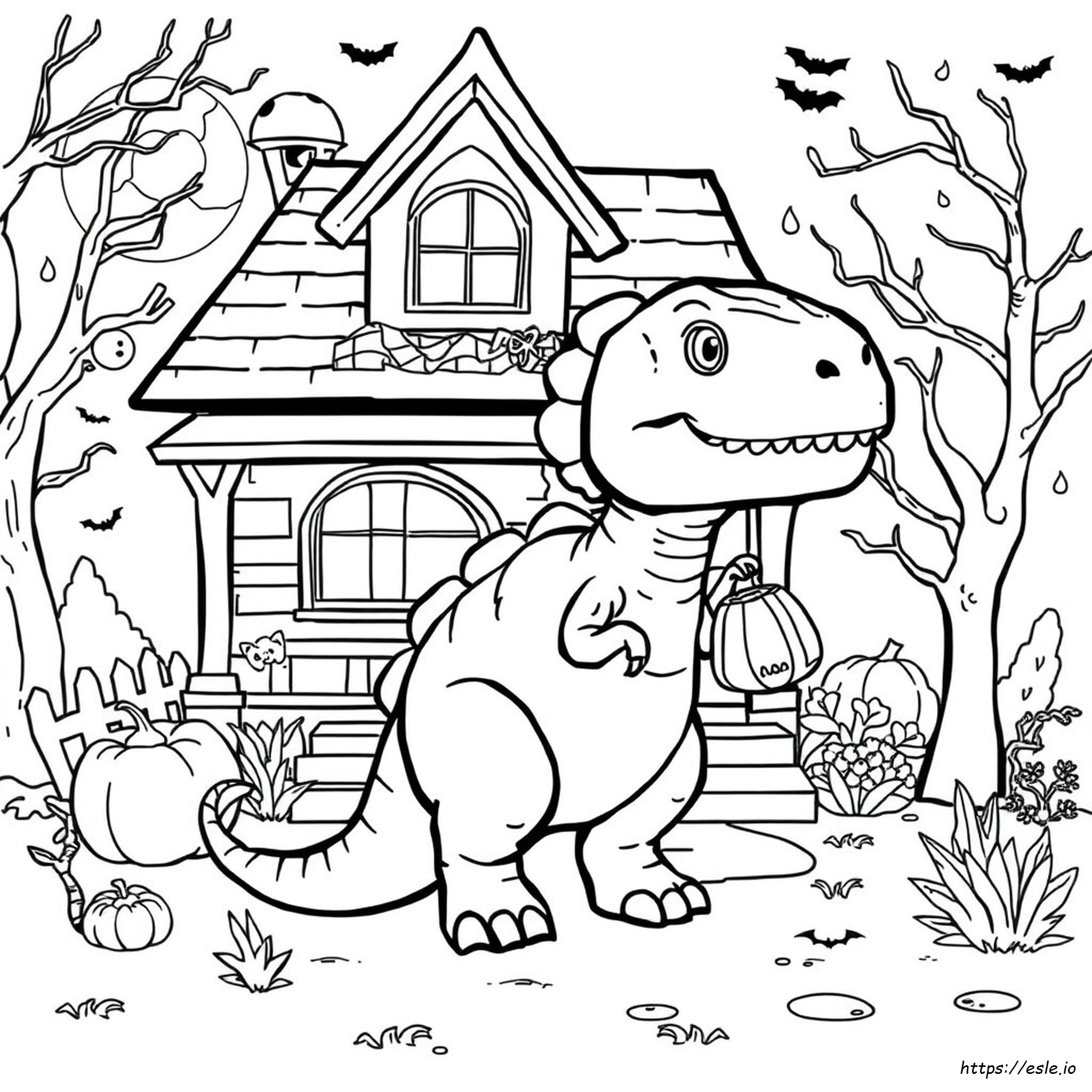 Halloween Dinosaurus Värityskuvat