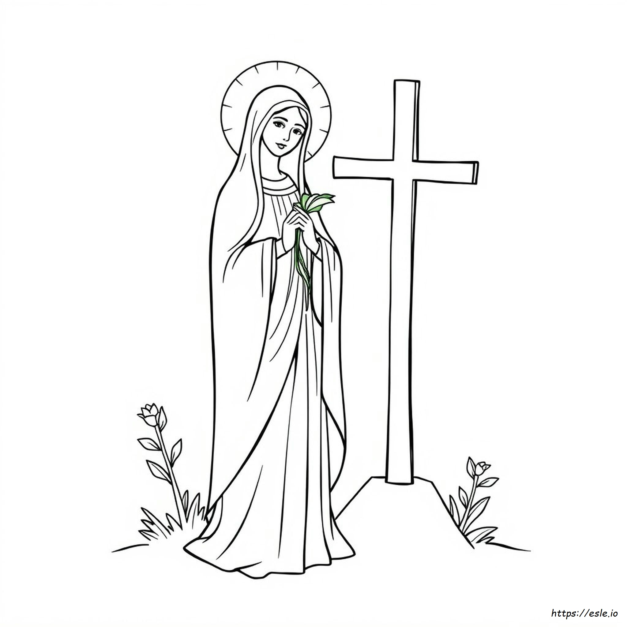 Heilige Maagd Maria Kleurplaat kleurplaat