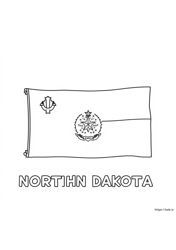 North Dakota Flag Coloring Page