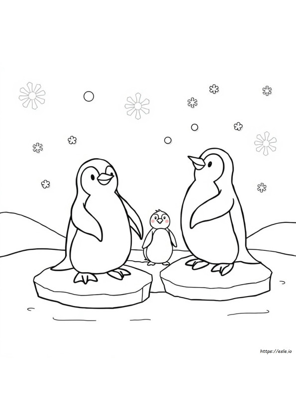 Penguin Cartoon Coloring