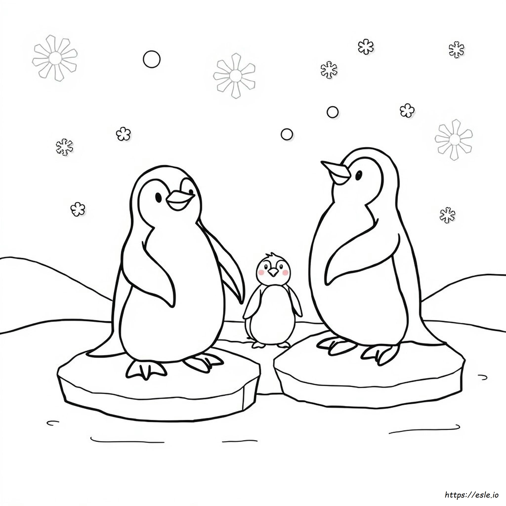 Penguin Cartoon Coloring