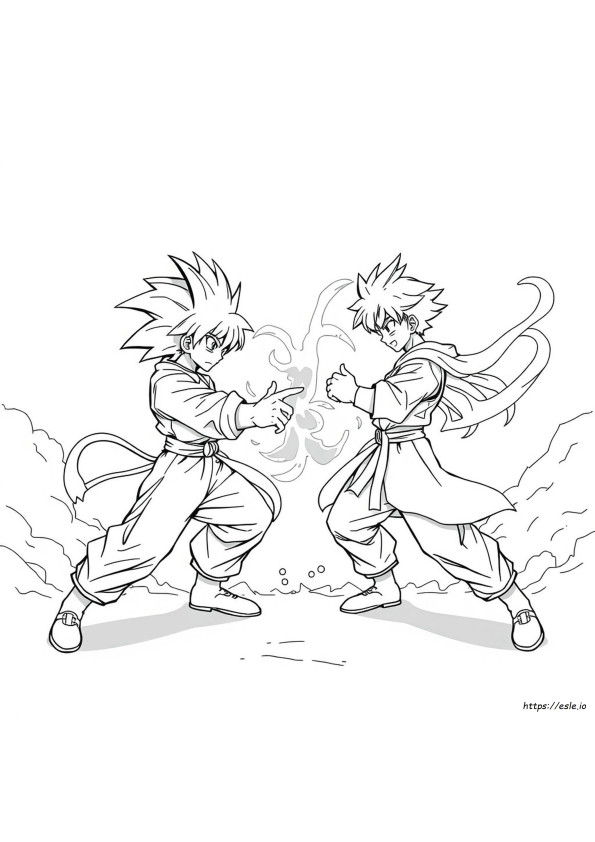 Disegni Da Colorare Di Combattimento Anime