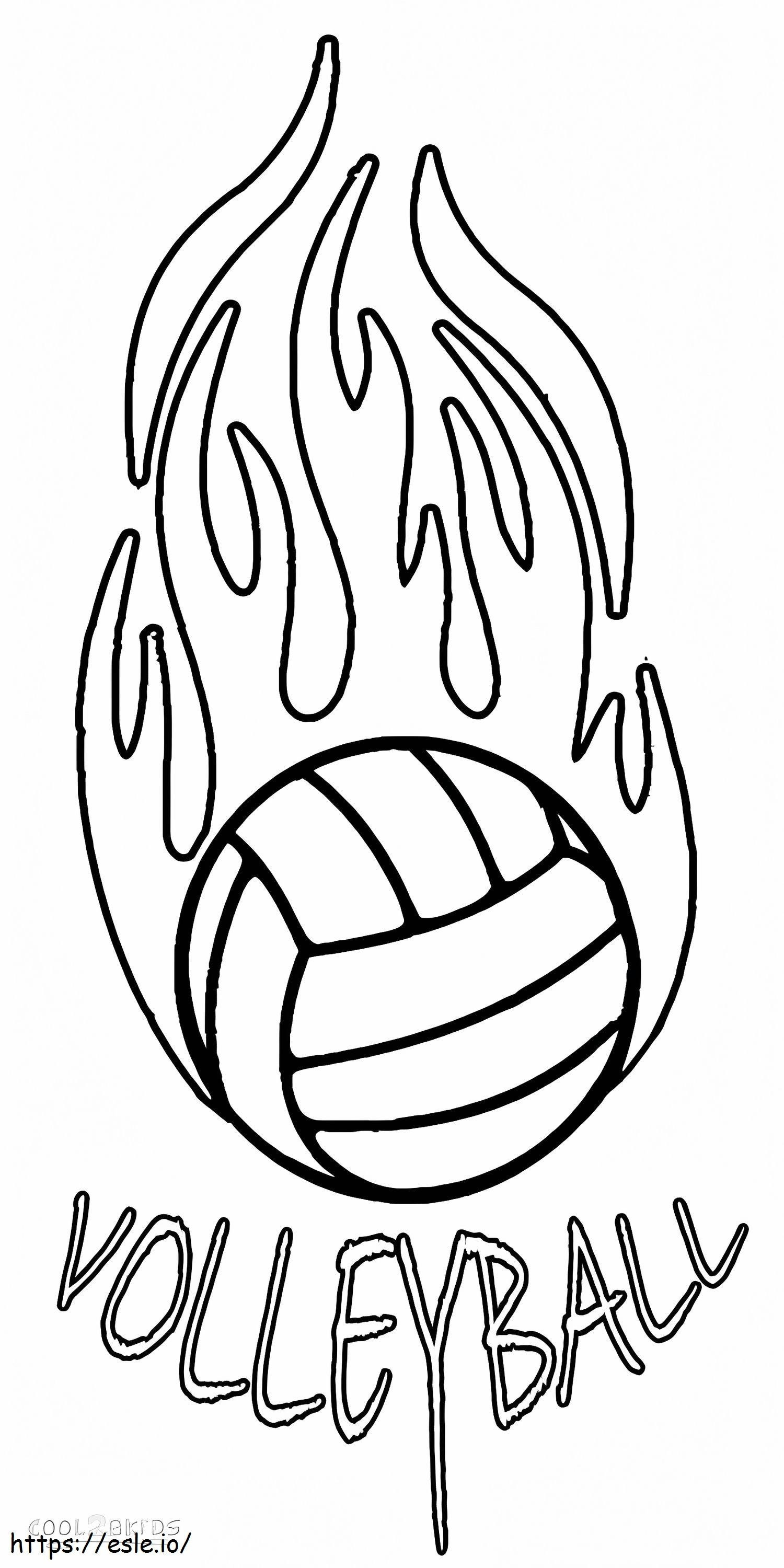 Fire Volleyball Coloring Pages coloring page