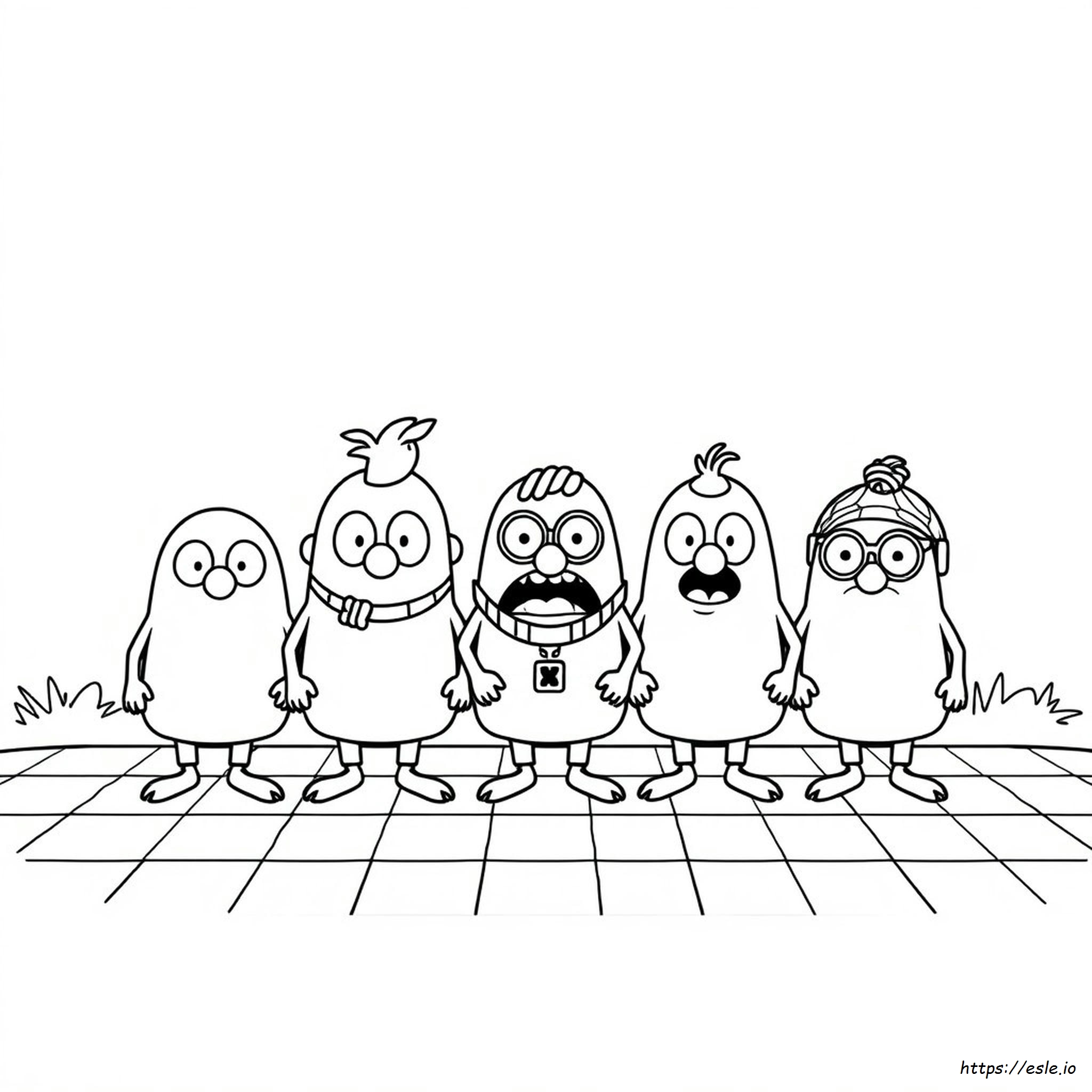 Oddbods Para Colorear Imprimible Gratis
