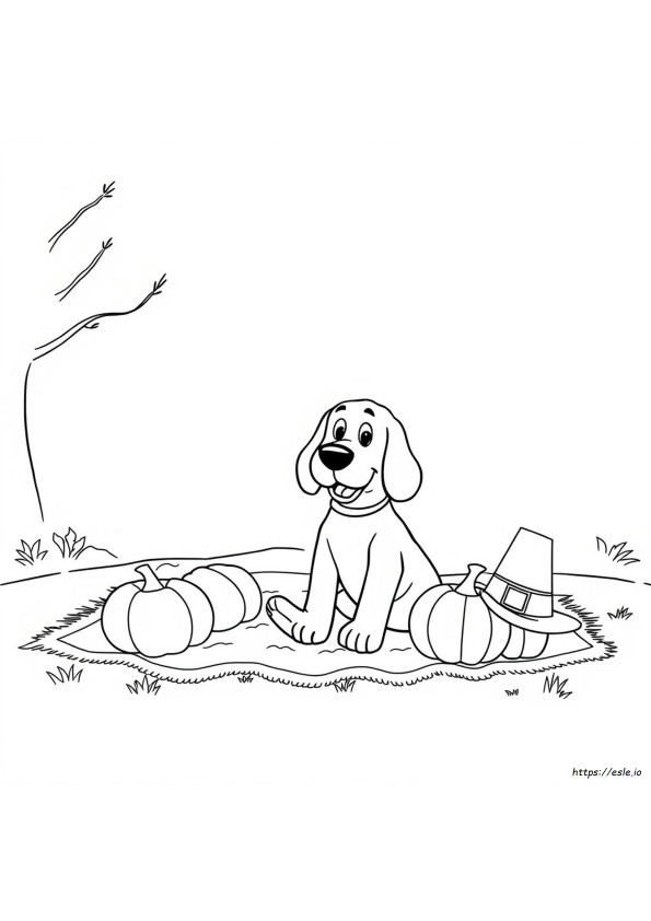 Coloriages De Thanksgiving Clifford