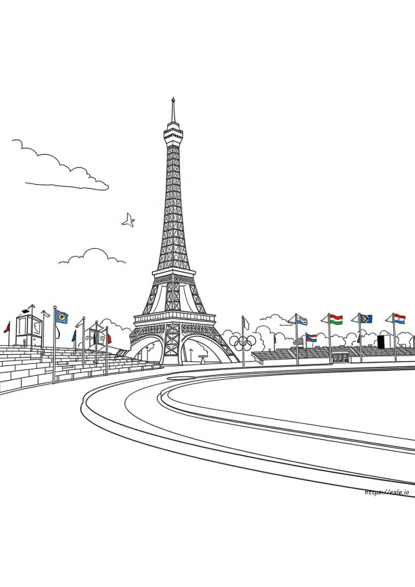 Olimpiadi Di Parigi Da Colorare