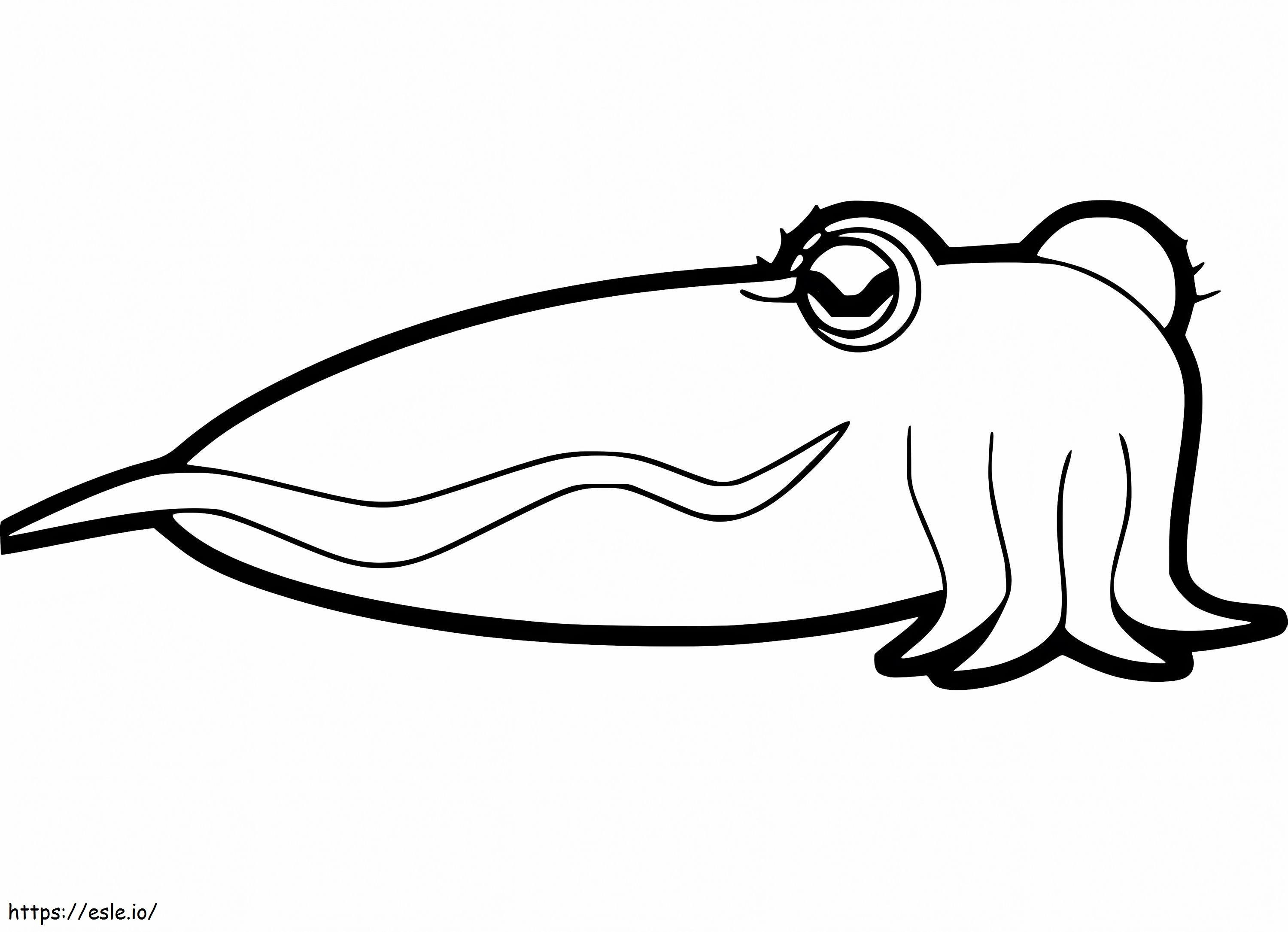 Cute Cuttlefish coloring page