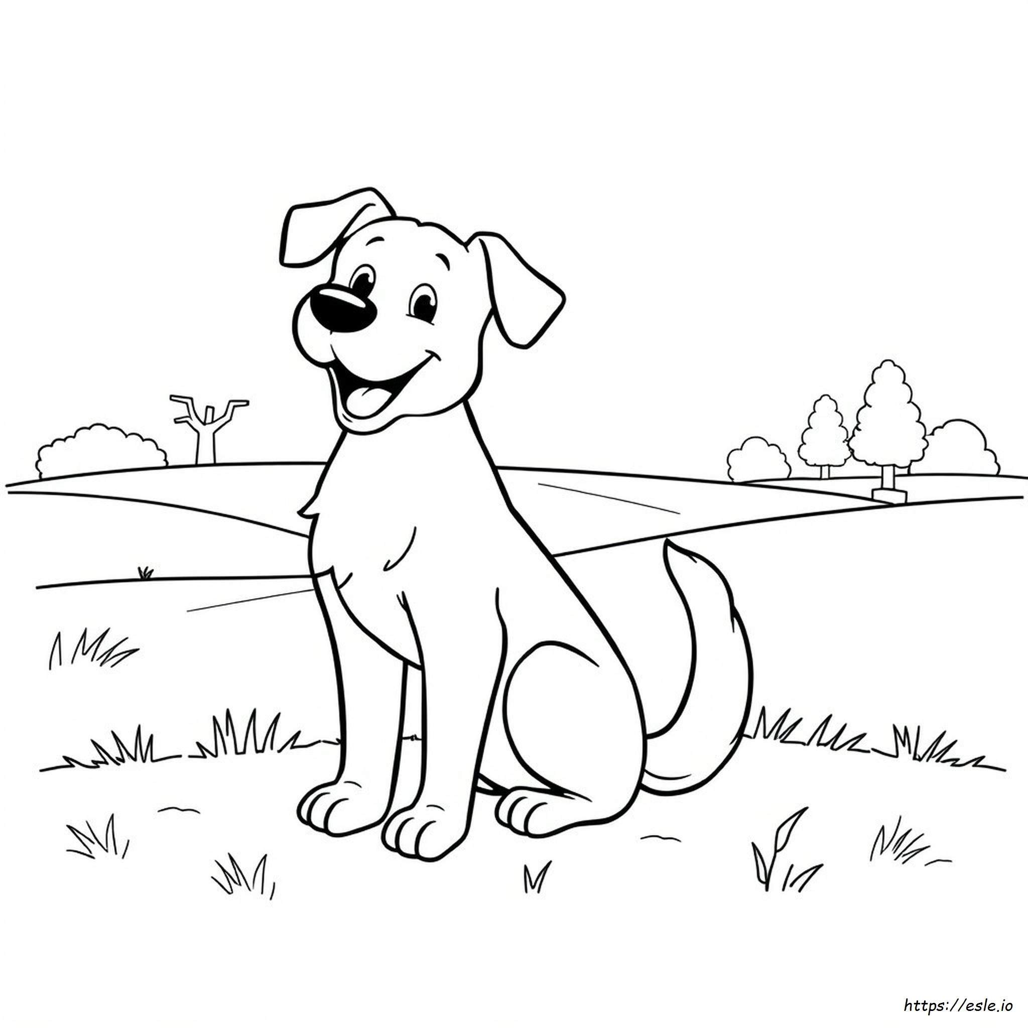 A Coloring Page Of A Dog
