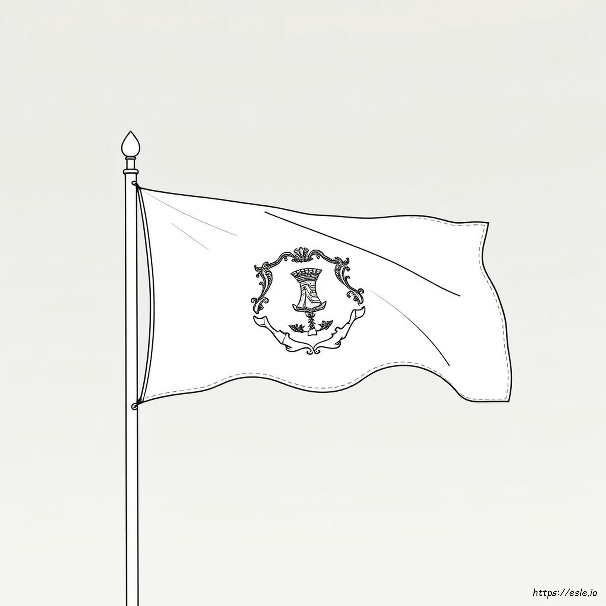 Virginia Flag Coloring Page