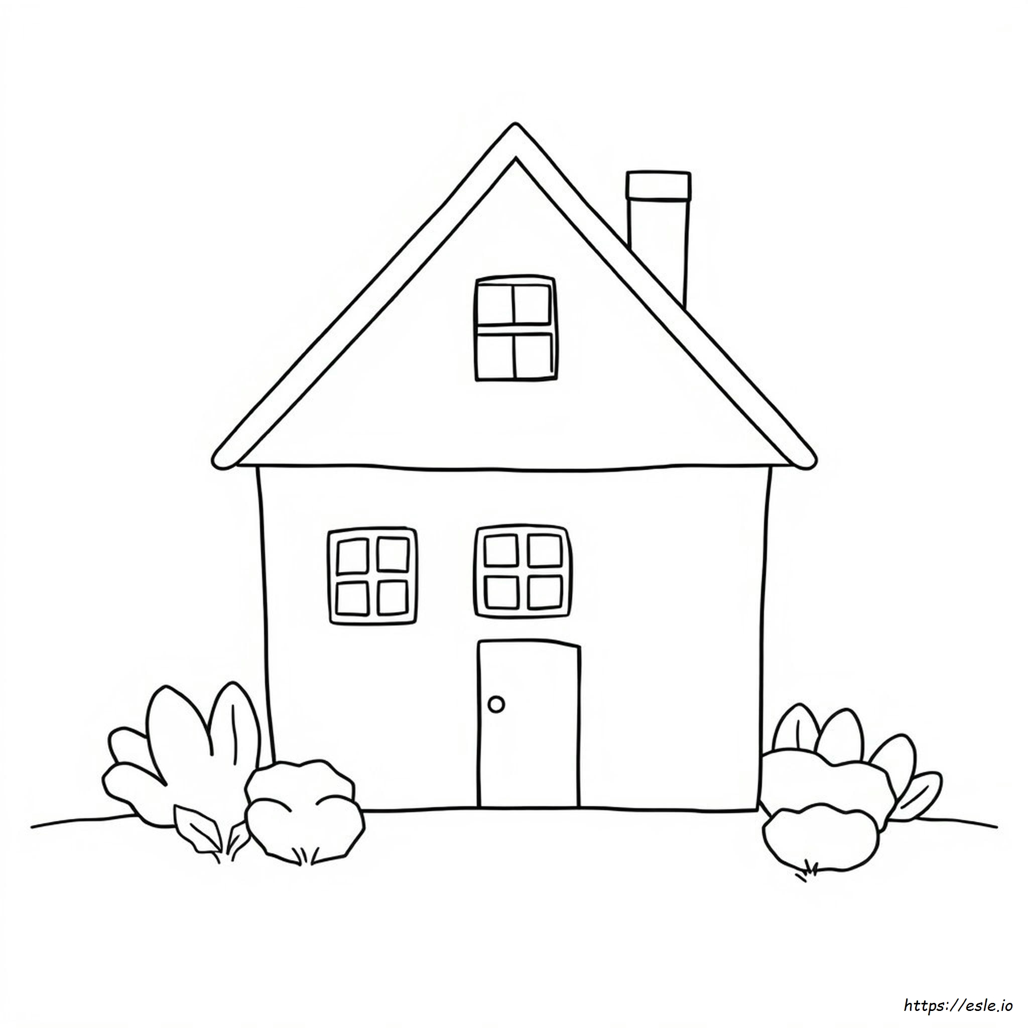 House Outline For Colouring
