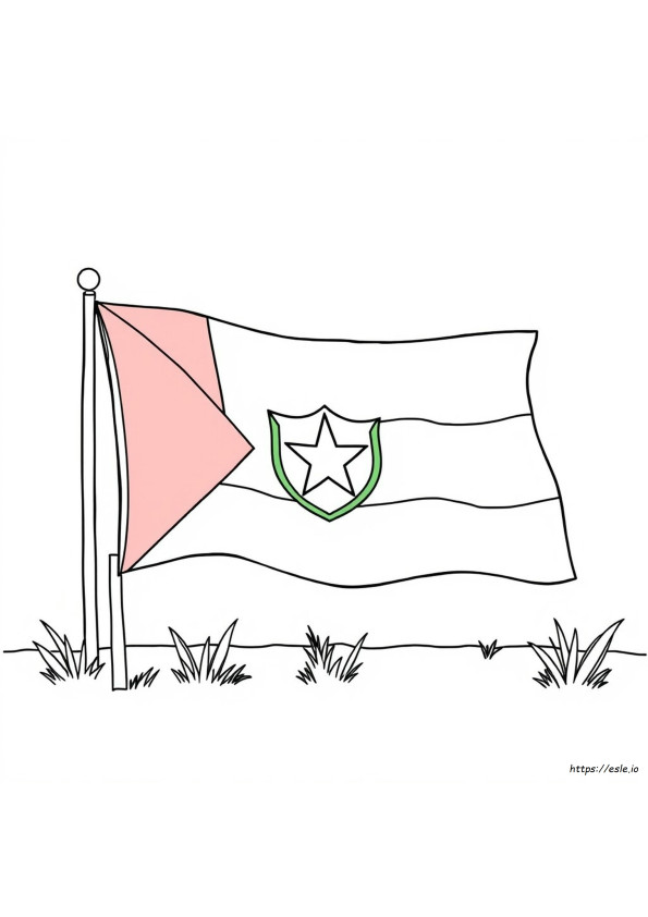 Palestine Flag Colouring Page