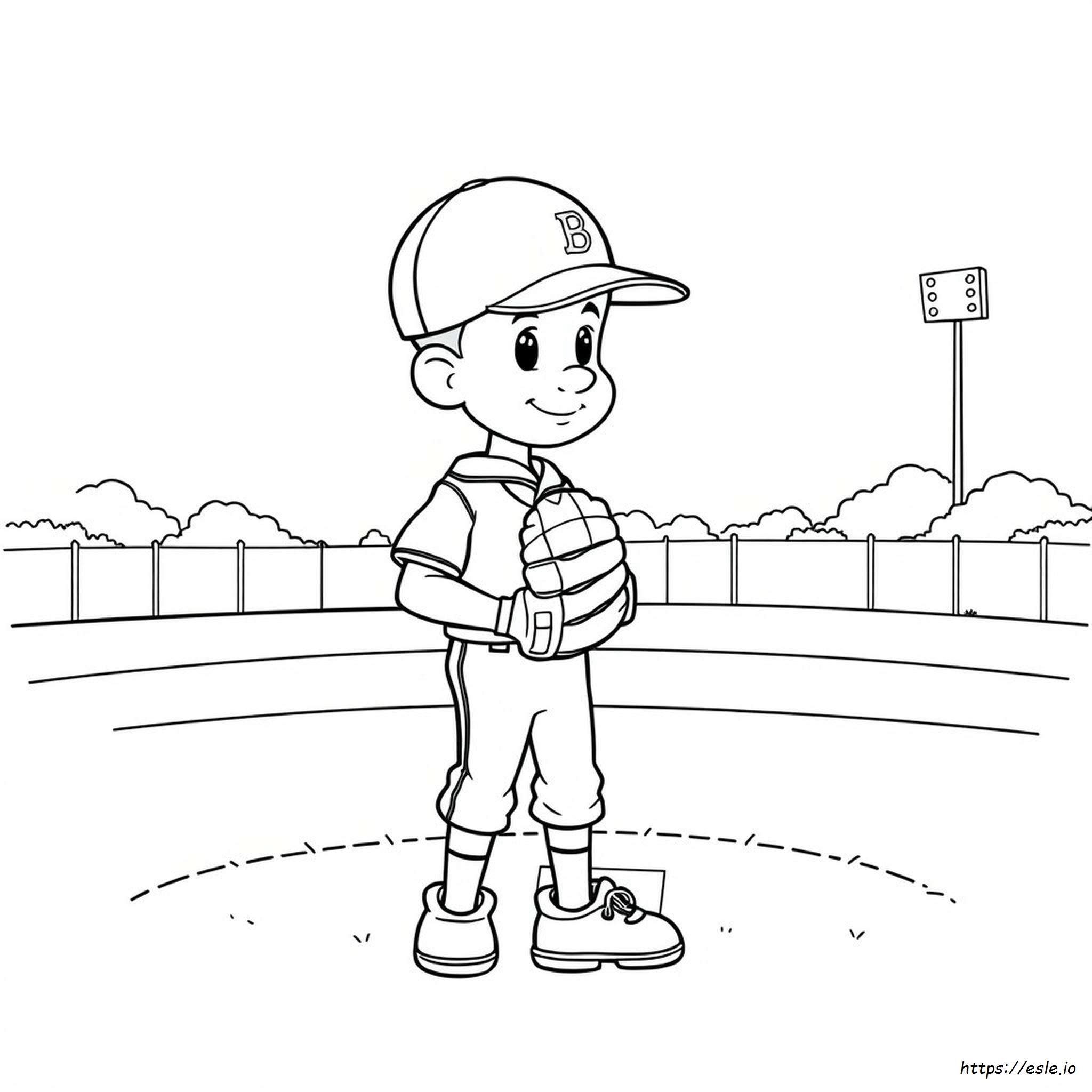 Baseball Helmet Coloring Page