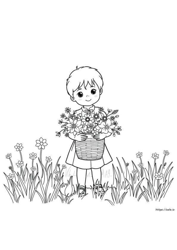 Coloriages Panier De Muguet