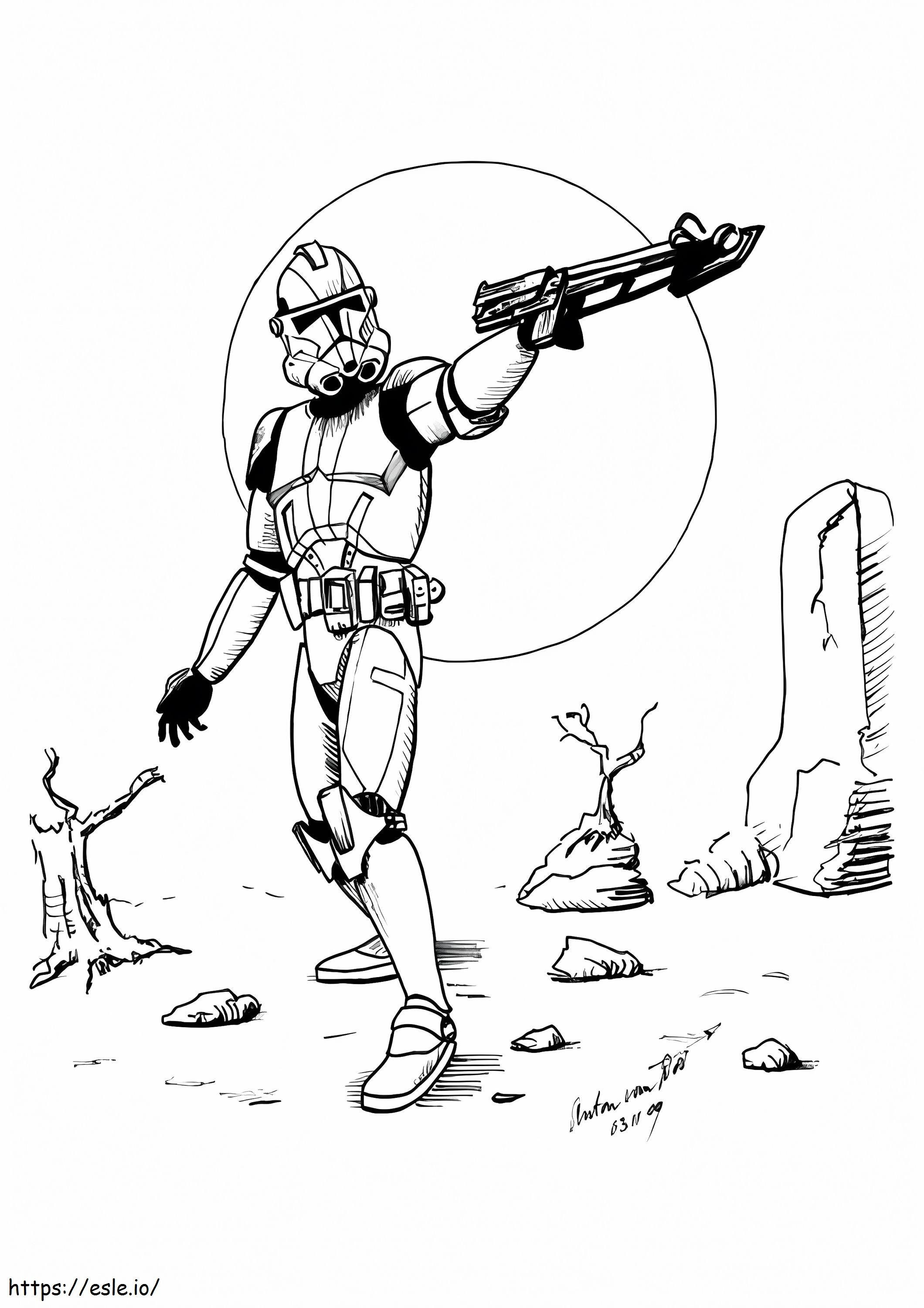 The Storm Troopers A4 coloring page