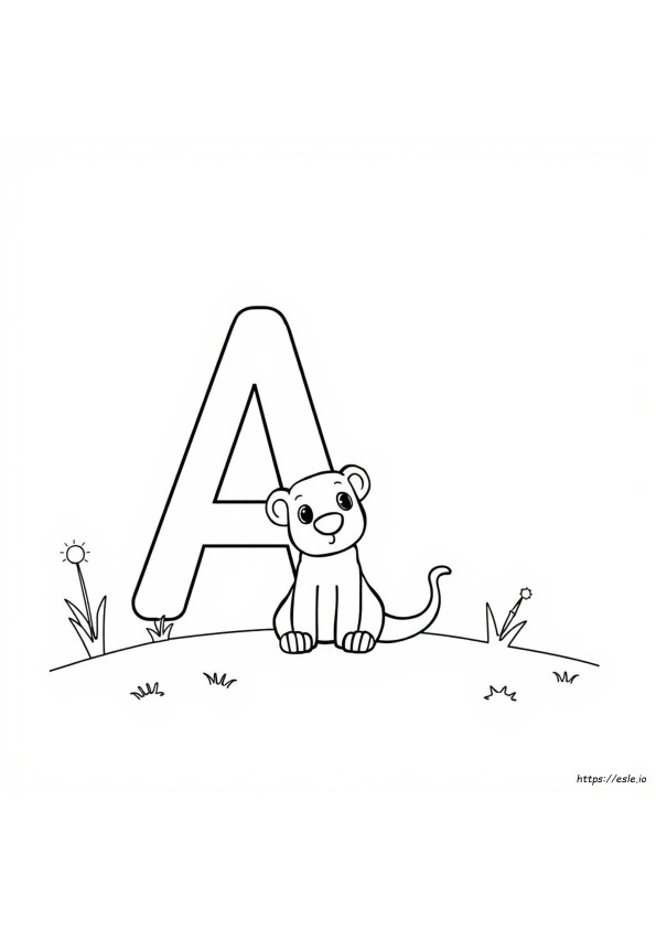 Desene De Colorat Simple Cu Alfabetul
