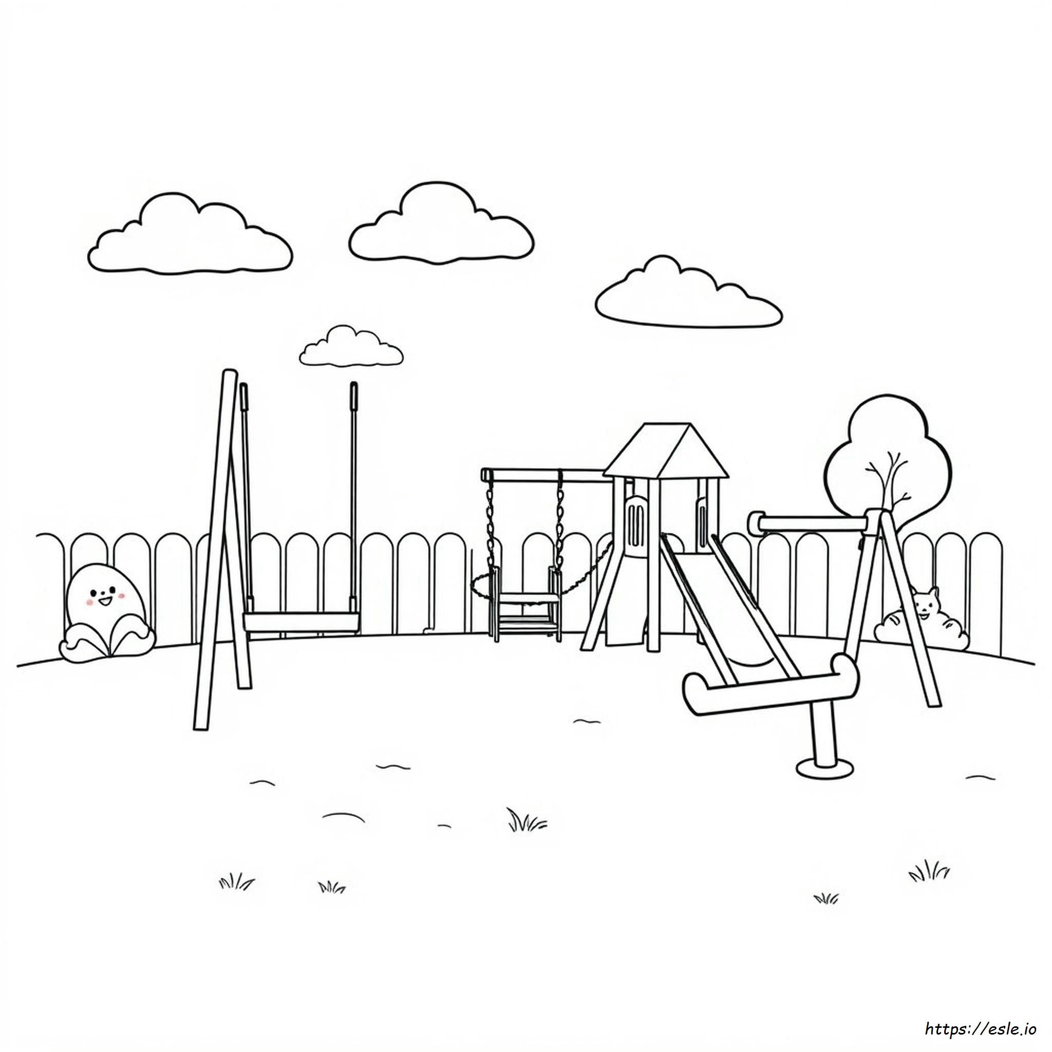 Playground Coloring Pages Pdf