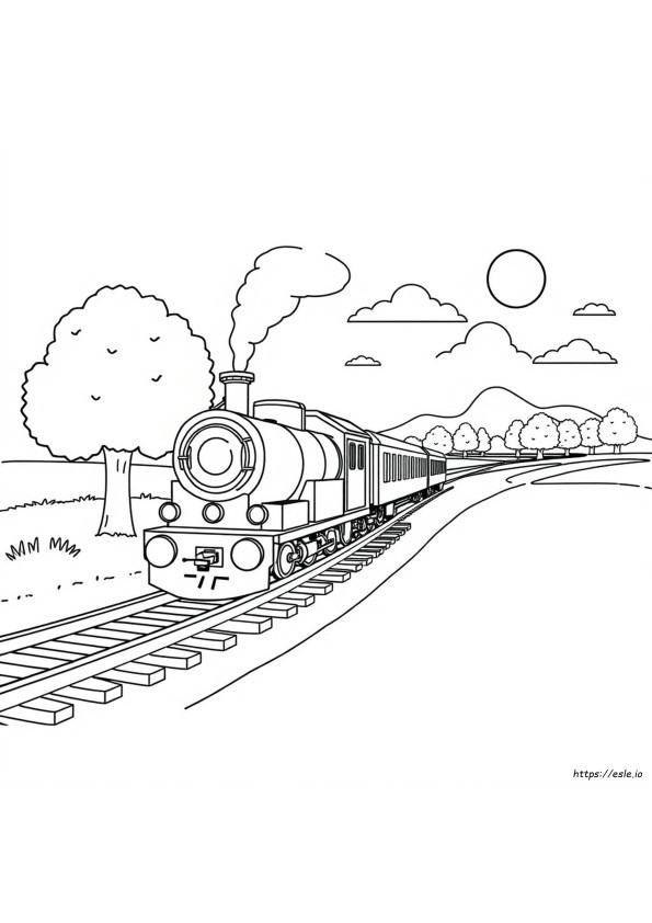 Tren Para Colorear Para Imprimir