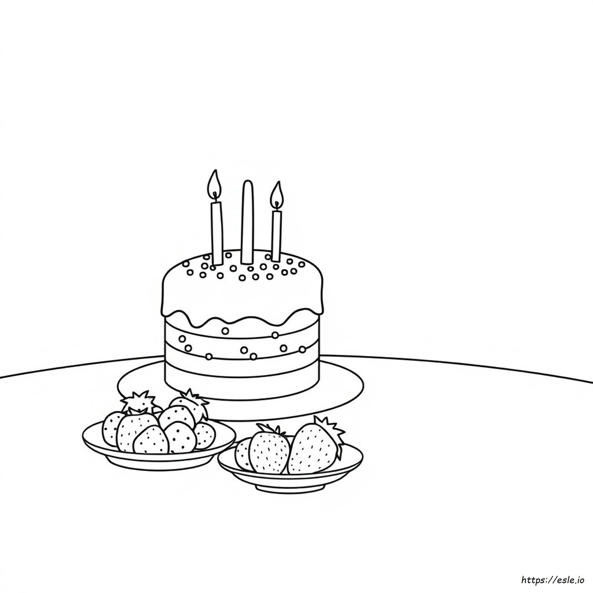 Cake Picture For Colouring