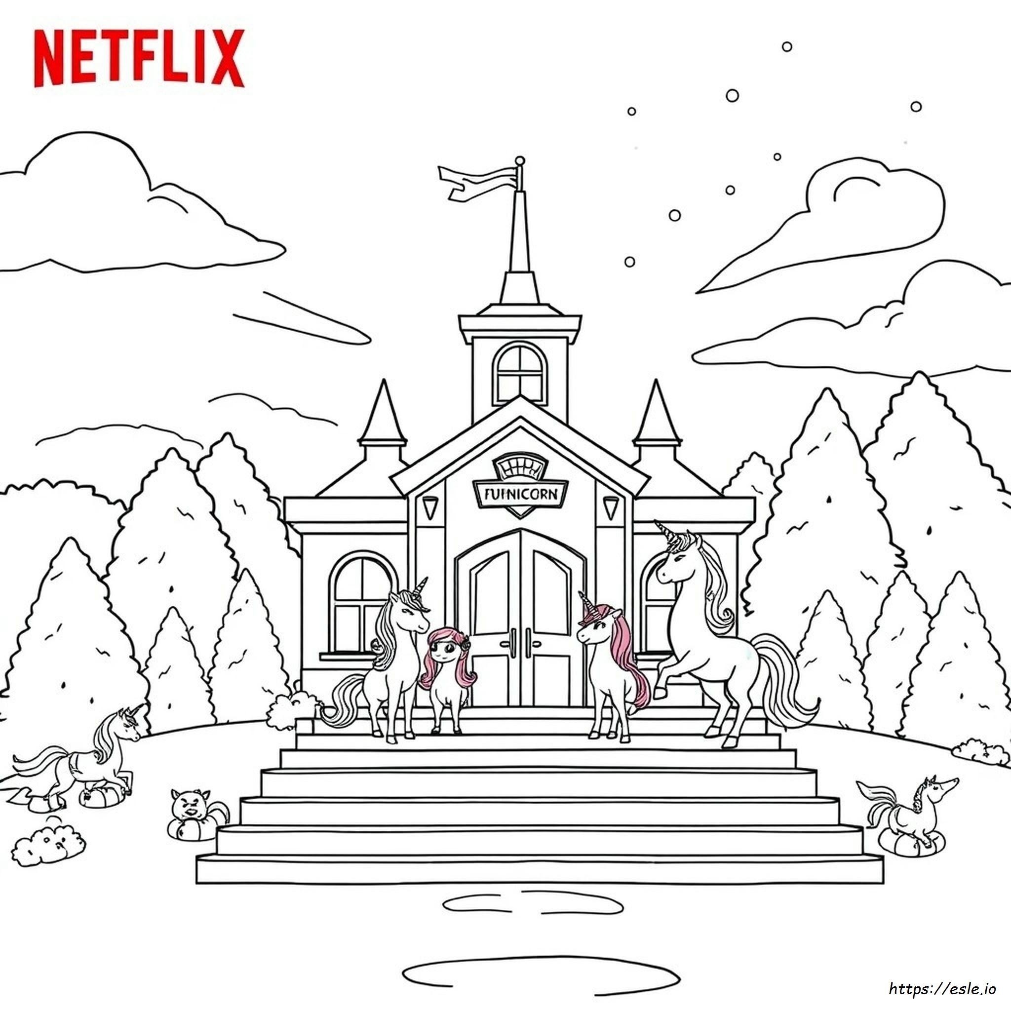 Netflix Unicorn Academy Coloring Pages