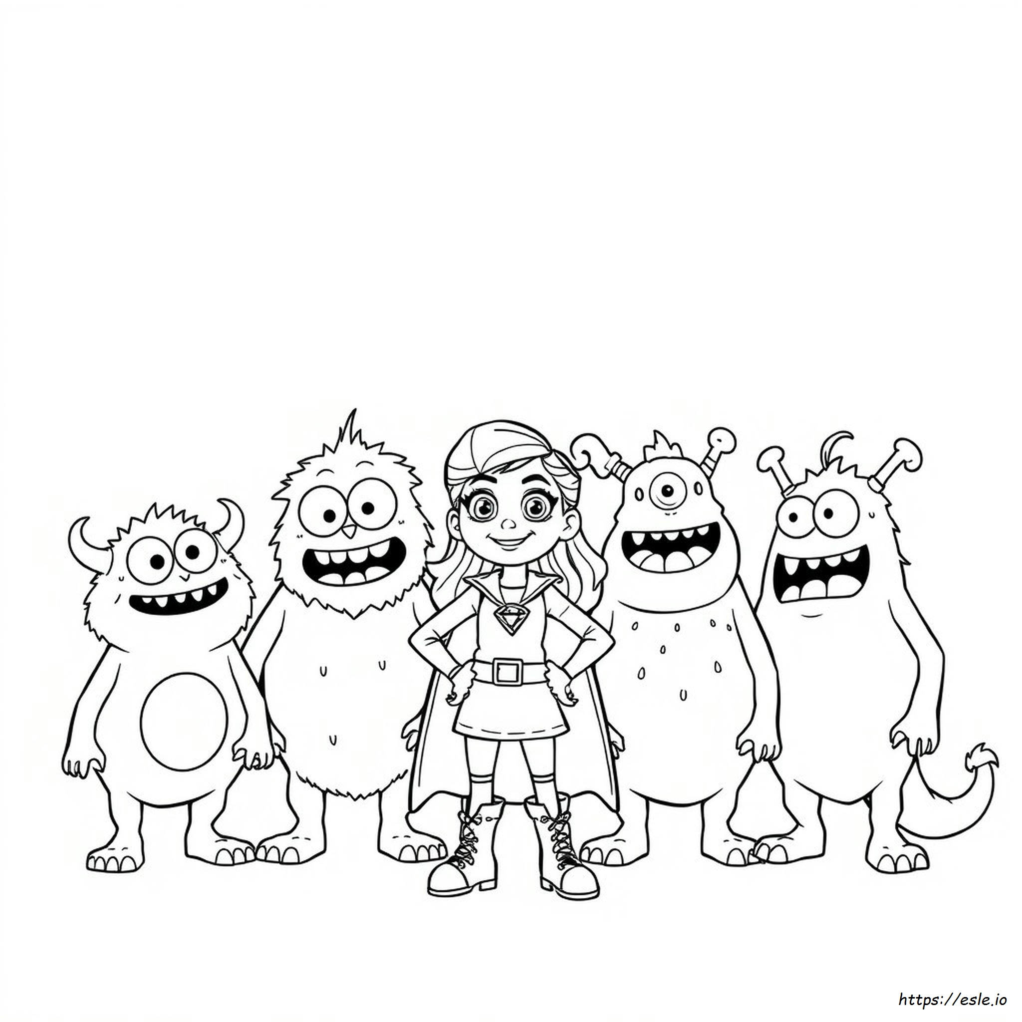 Zoe Super Monsters Coloring Pages