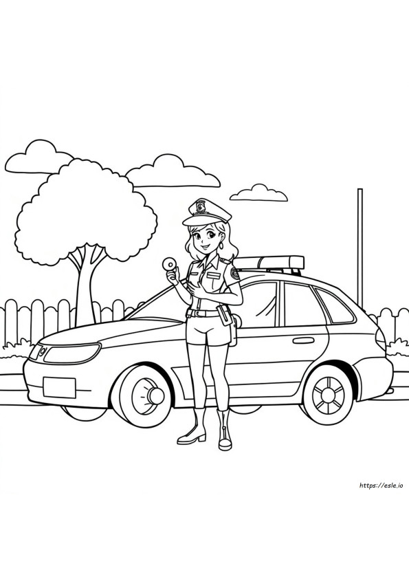 Policial Para Colorir Para Imprimir