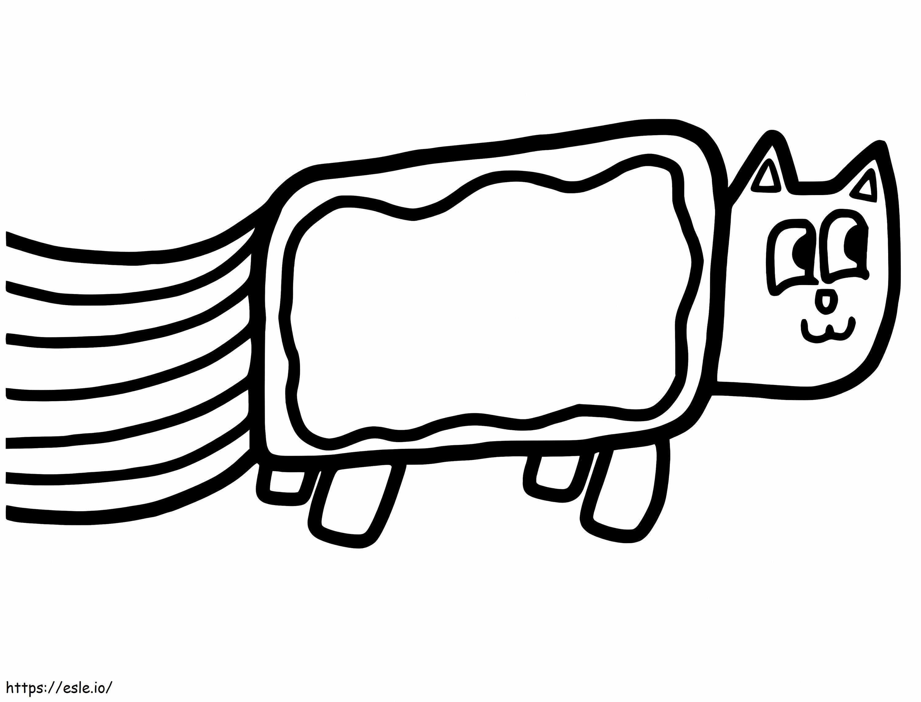 Nyan kat om in te kleuren kleurplaat kleurplaat