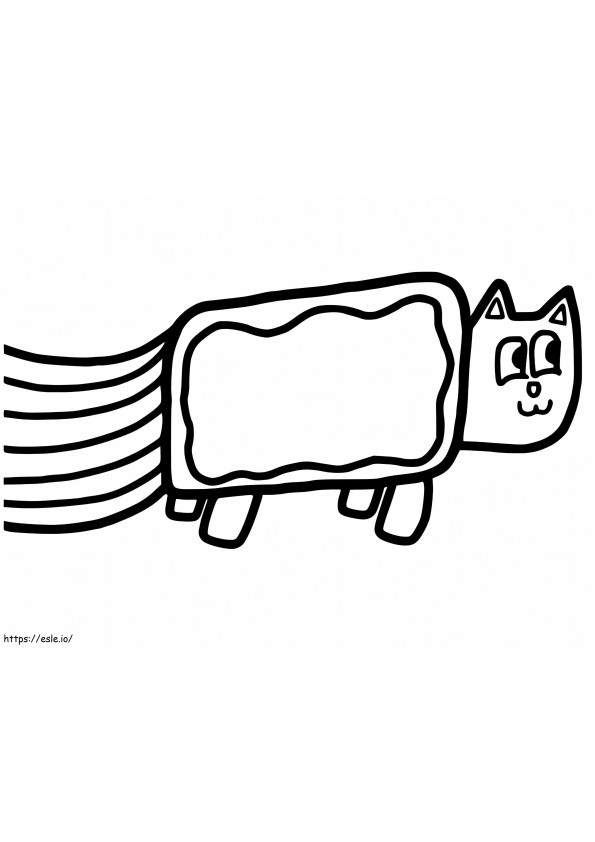 Nyan Cat To Color coloring page