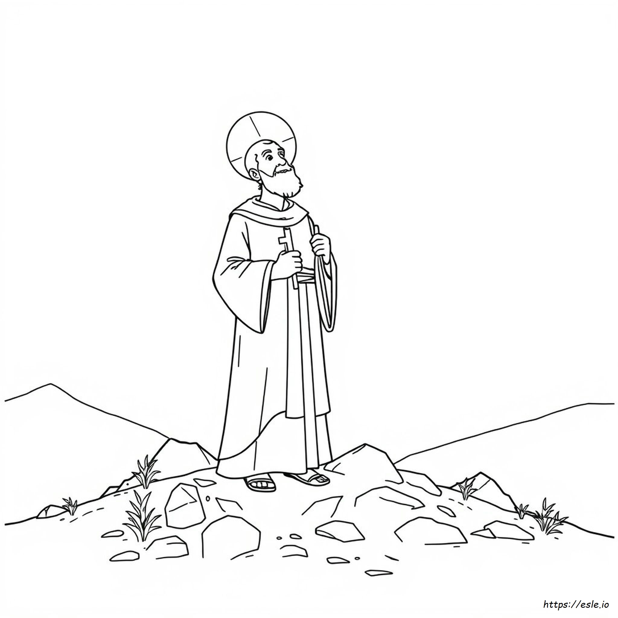 Heiliger Maximilian Kolbe Ausmalbild