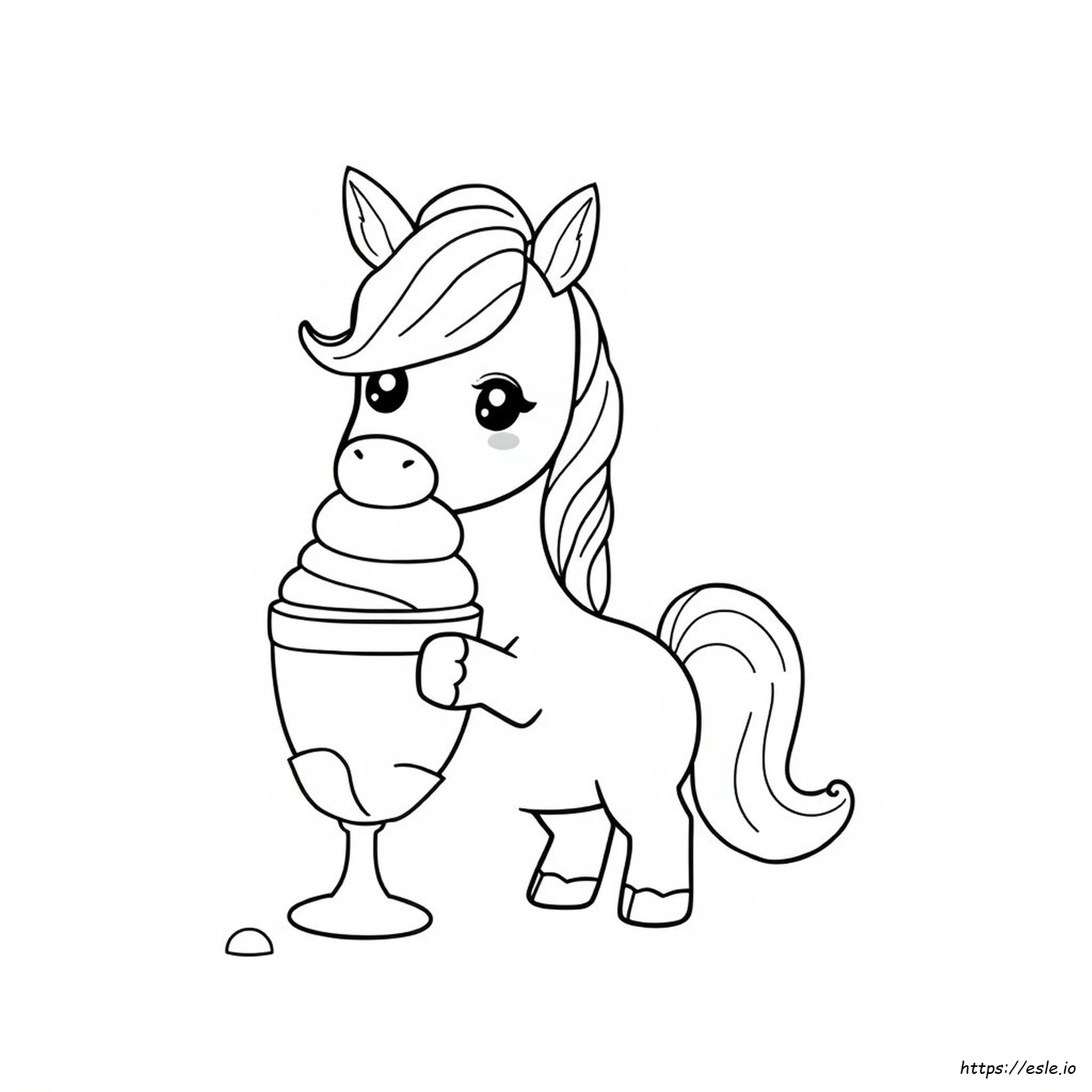 Coloring Pages Helados Kawaii De Unicornio Para Colorear