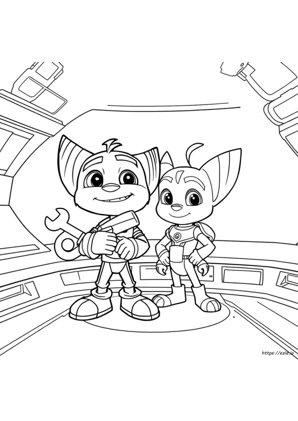 Coloriage Ratchet Et Clank