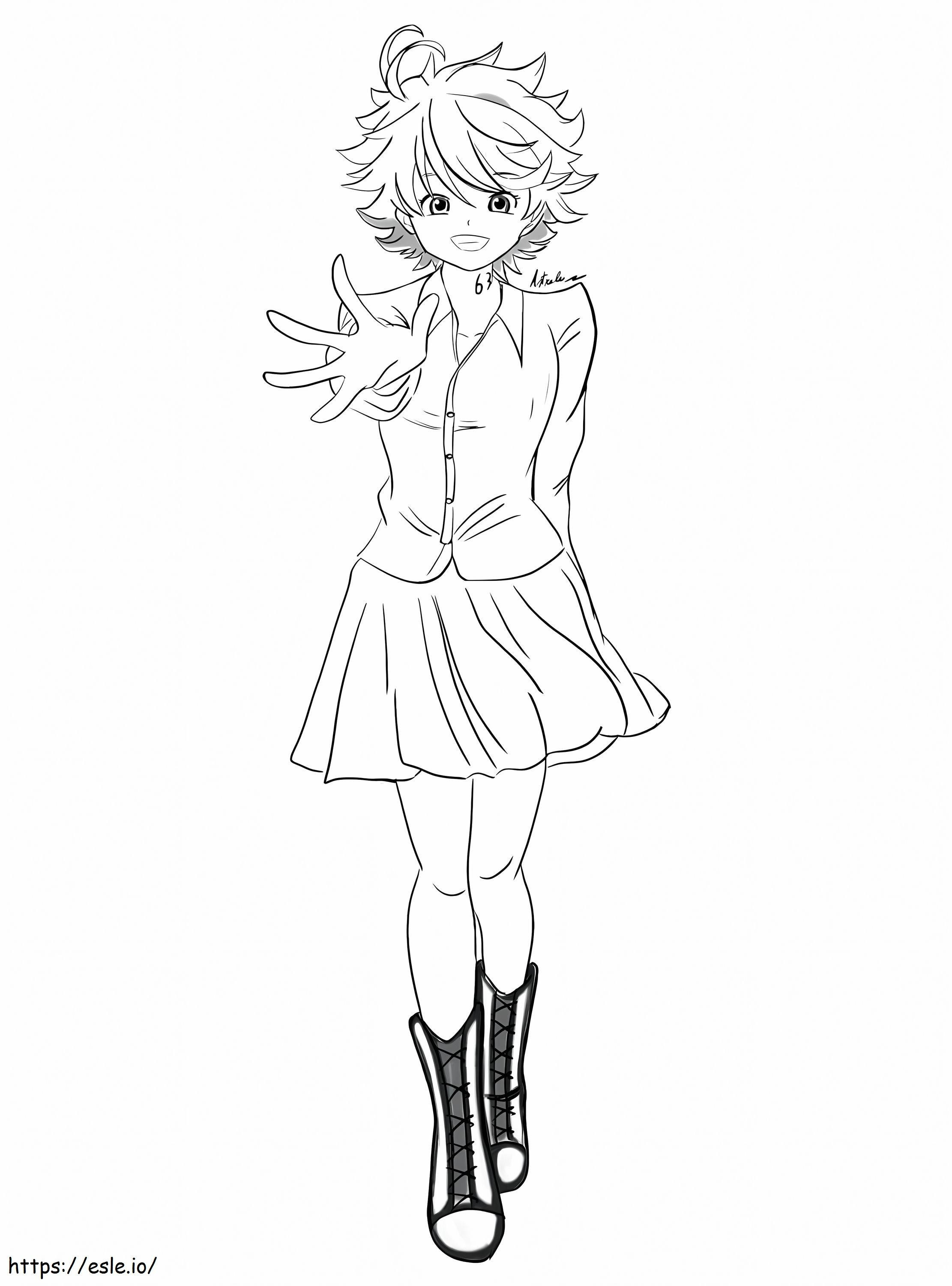 Emma From The Promised Neverland coloring page
