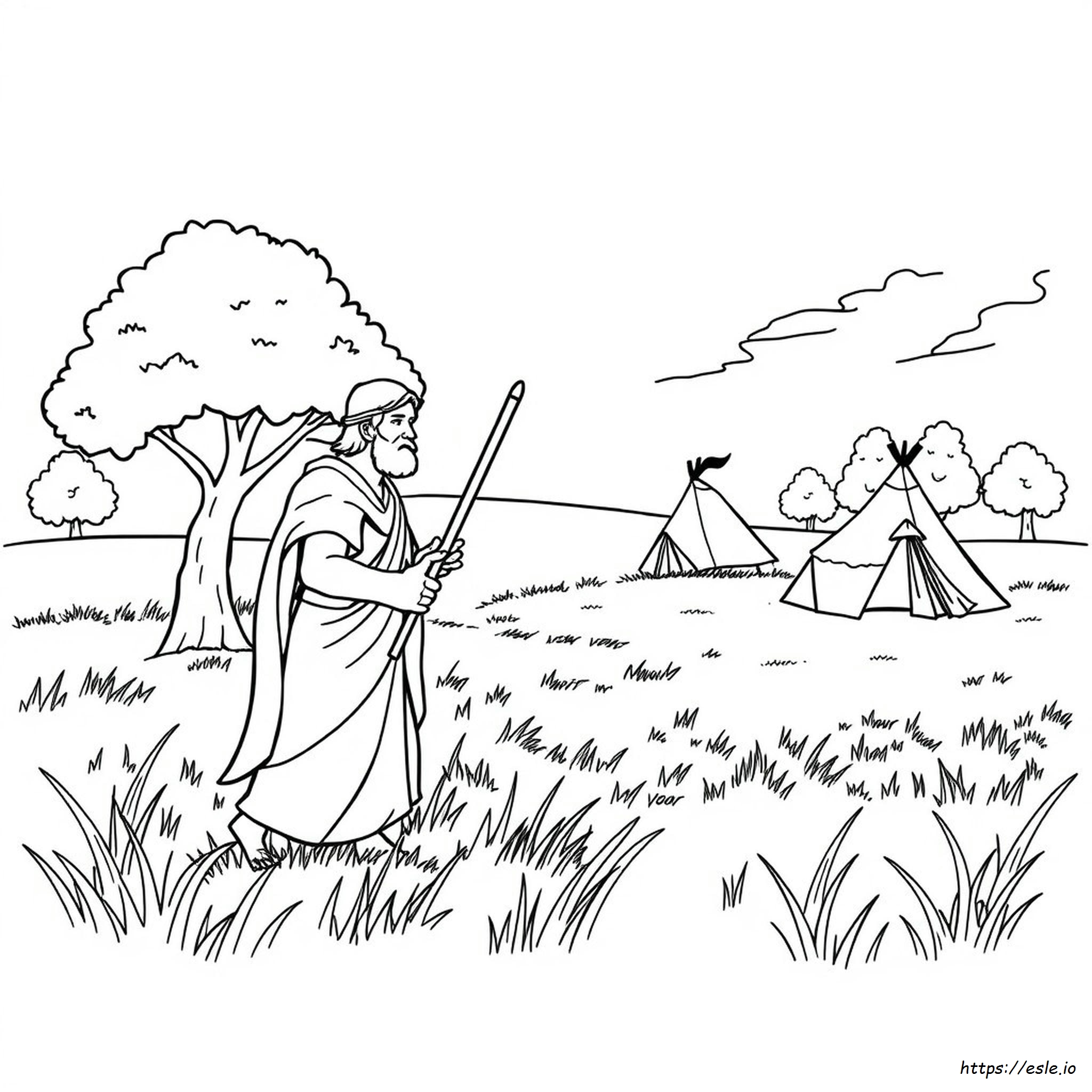 1 Samuel 24 Coloring Page