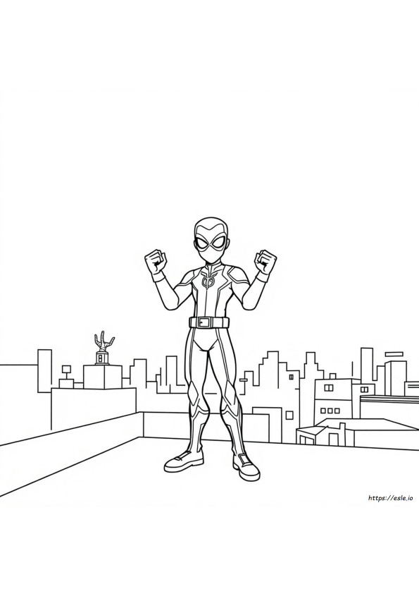 Miles Morales Colouring Pages