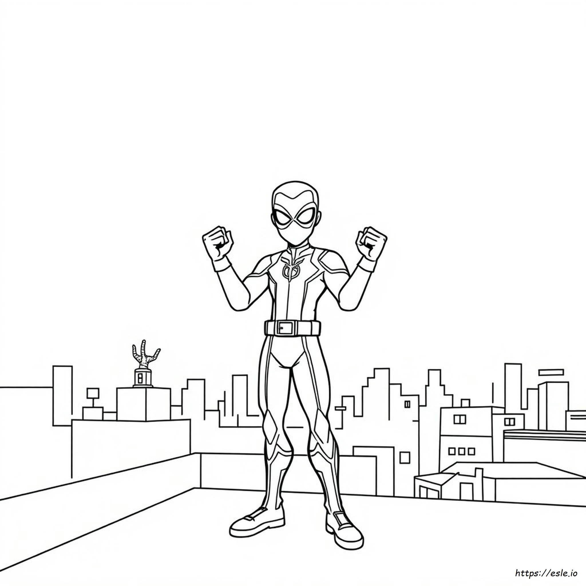 Miles Morales Colouring Pages