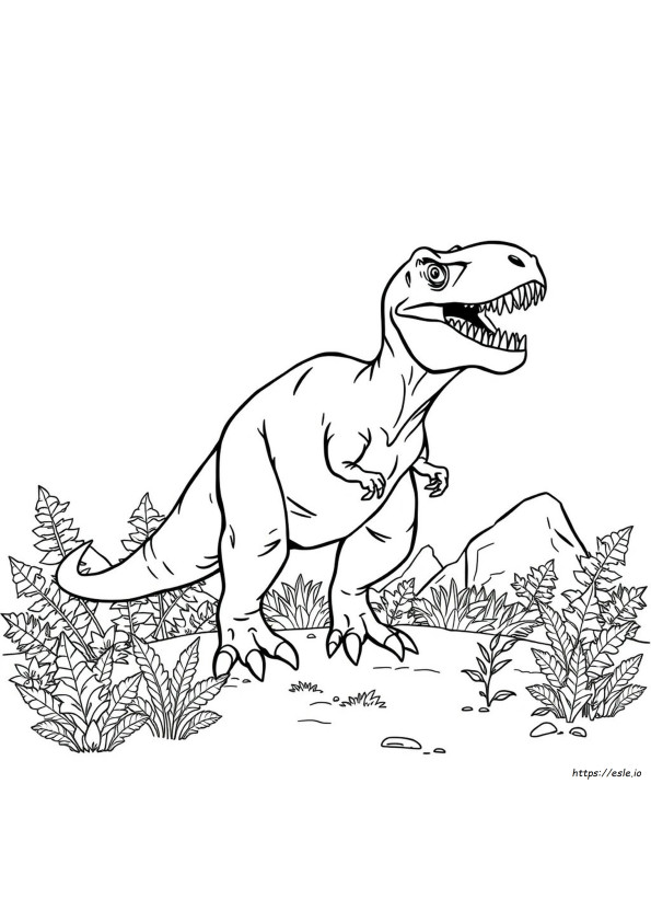 Coloriage T Rex Effrayant
