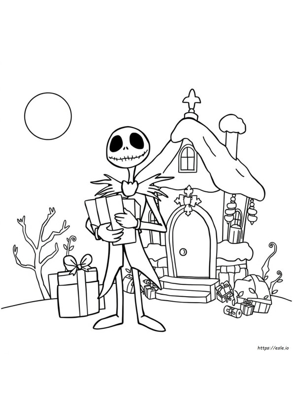 Jack Skellington Santa Gambar Mewarnai