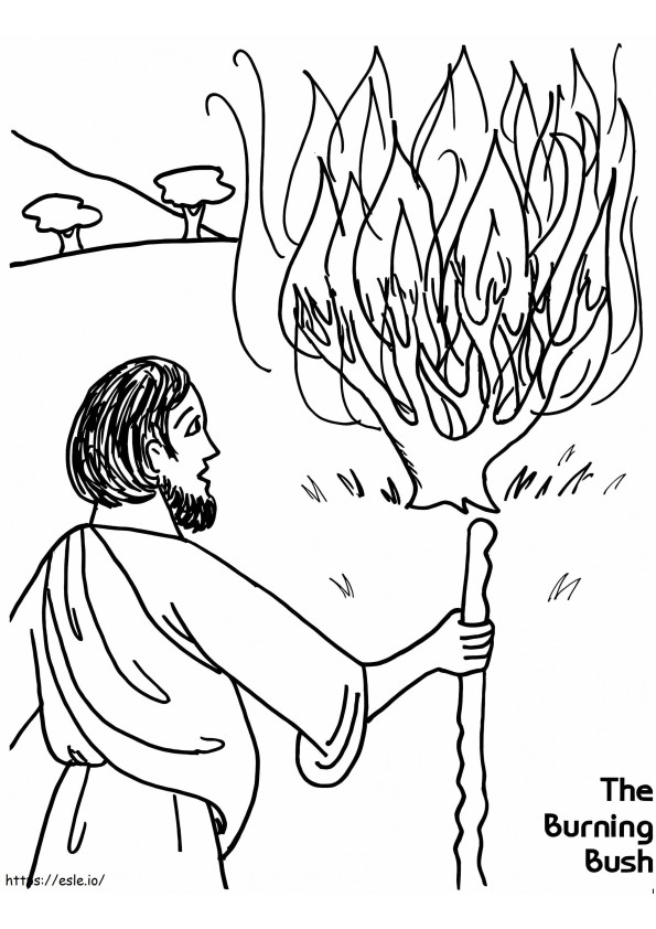 Print The Burning Bush coloring page