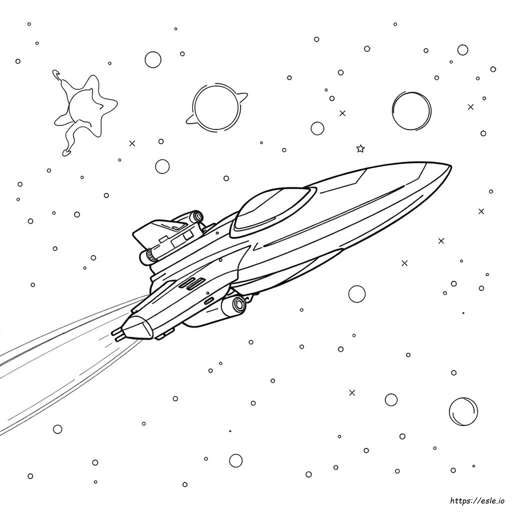 Starship Coloring Page