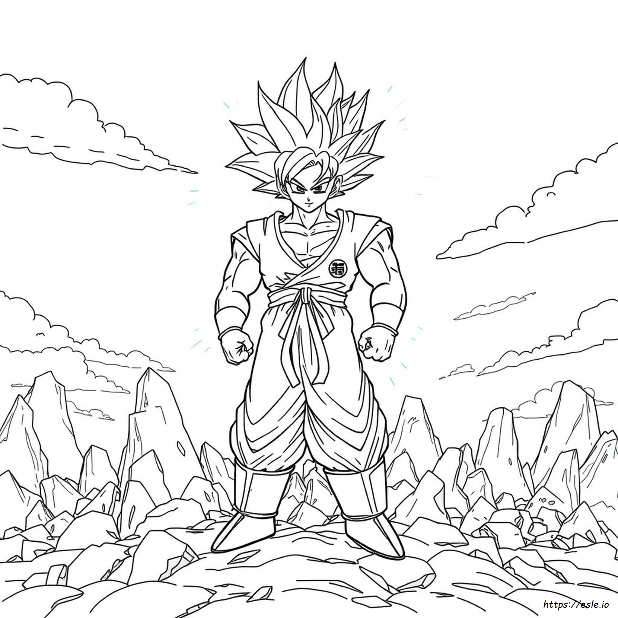 Dragon Ball Z Kleurplaten Goku Super Saiyan kleurplaat