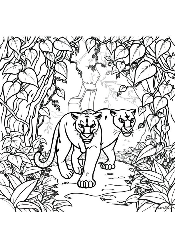Halaman Mewarnai Black Panther 2