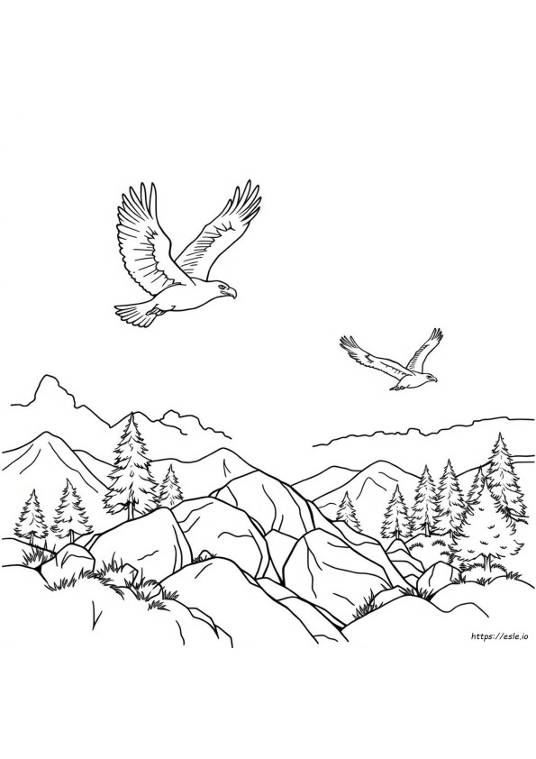 Coloriage Aigle