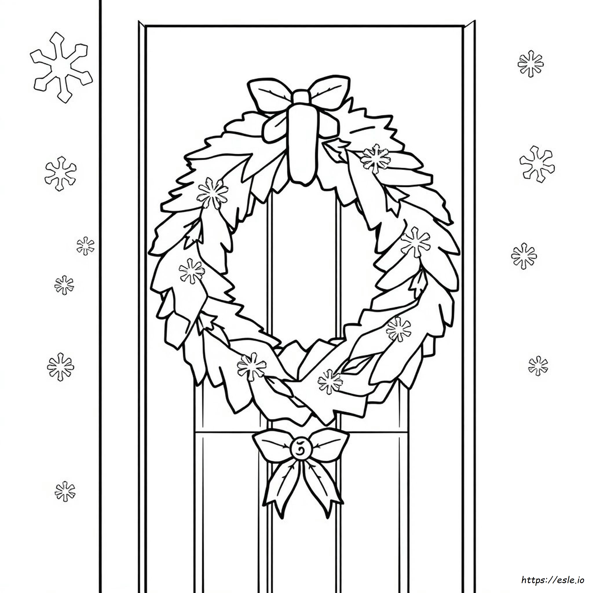 Wreath Colouring Page