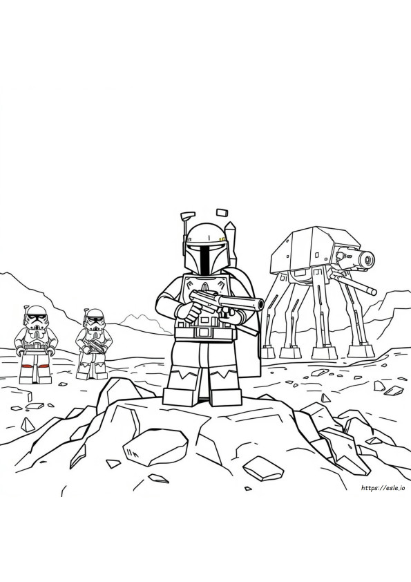 Boba Fett Lego Star Wars Coloring Pages